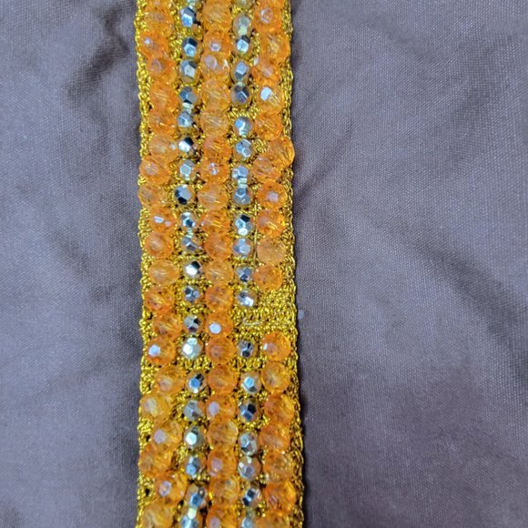 Canvas Mimco Brown Beaded Shoulder Bag - Picture 3 of 10